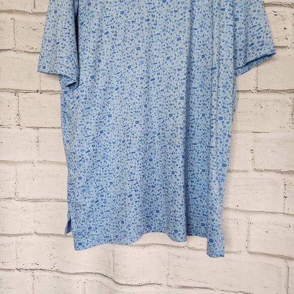 Peter Millar Mens Light Blue Embroidered Golf Polo Top Size XL Comfort - Picture 9 of 11